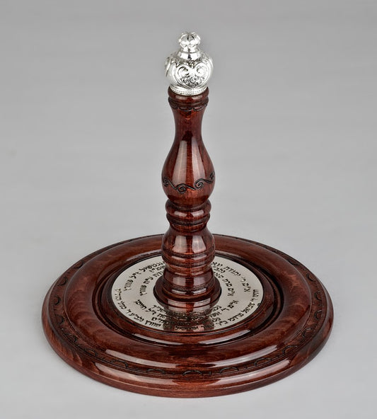 Wood With Silver Crown Etz Chaim Torah Rollers #25-55