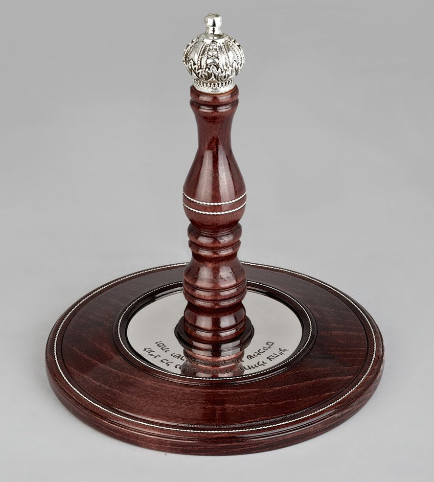 Wood & Silver Etz Chaim Torah Rollers #26-71