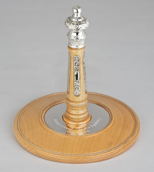 Wood & Silver Etz Chaim Torah Rollers #31-71