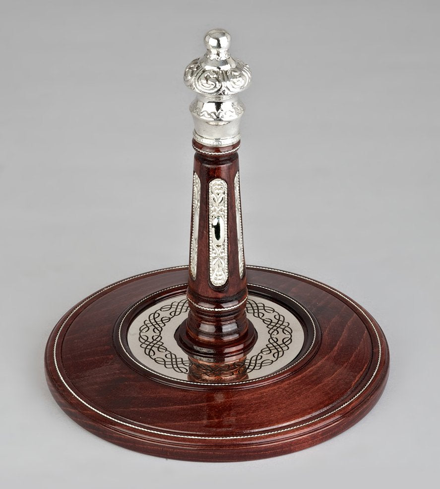 Wood & Silver Etz Chaim Torah Rollers #31-71