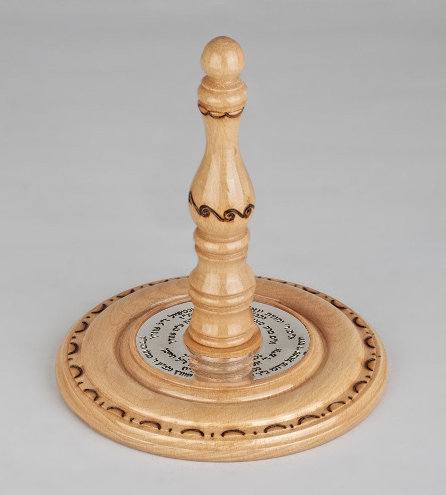 Wood With Silver Crown Etz Chaim Torah Rollers #25-55