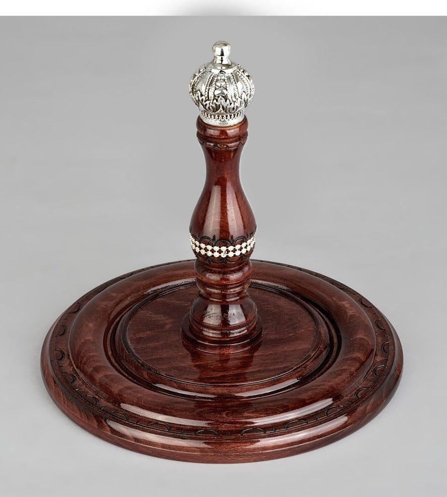 Wood With Silver Crown Etz Chaim Torah Rollers #25-55