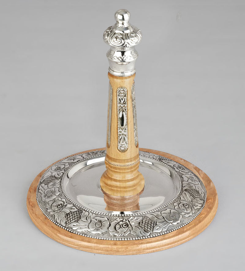 Wood & Silver Etz Chaim Torah Rollers #241-292