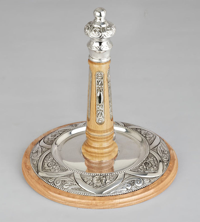 Wood & Silver Etz Chaim Torah Rollers #341-392