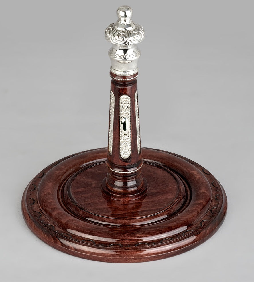 Wood With Silver Crown Etz Chaim Torah Rollers #25-55