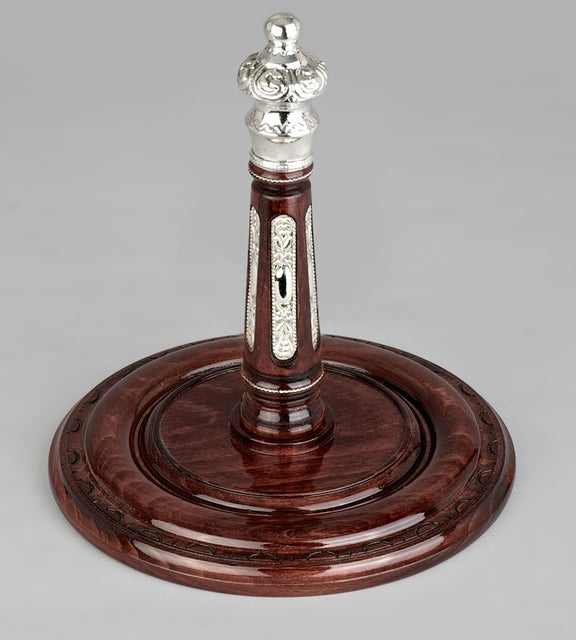 Wood With Silver Crown Etz Chaim Torah Rollers #25-55