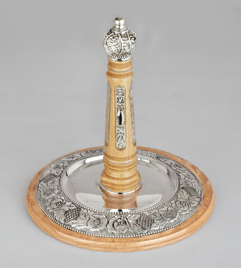 Wood & Silver Etz Chaim Torah Rollers #241-292