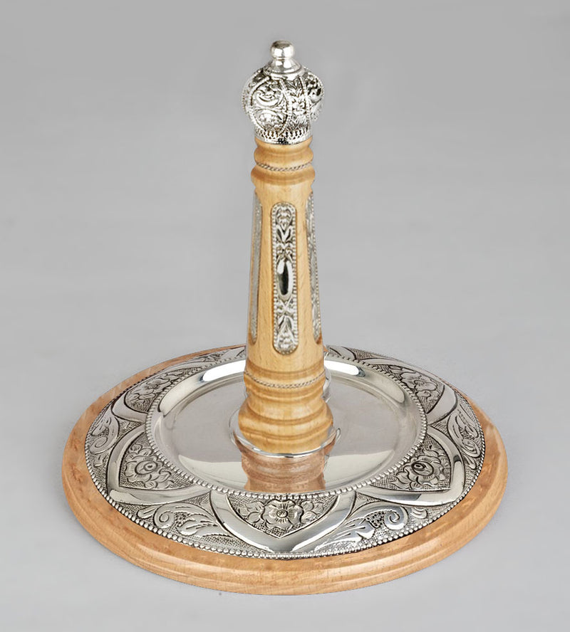 Wood & Silver Etz Chaim Torah Rollers #341-392