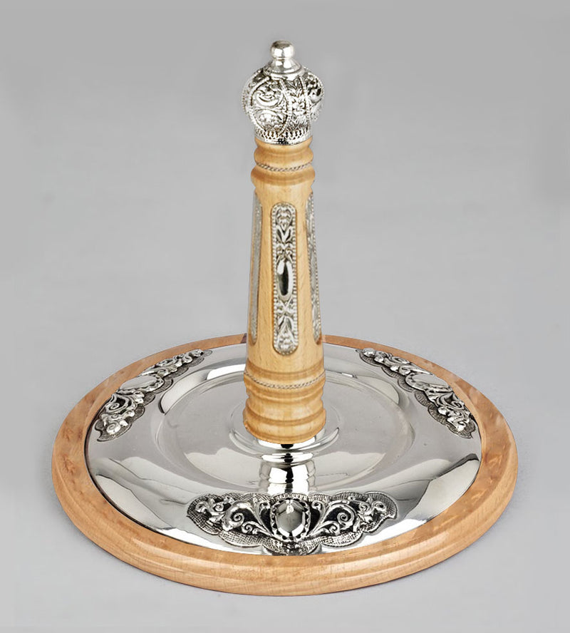 Wood & Silver Etz Chaim Torah Rollers #541-592