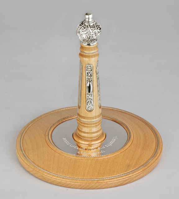 Wood & Silver Etz Chaim Torah Rollers #31-71