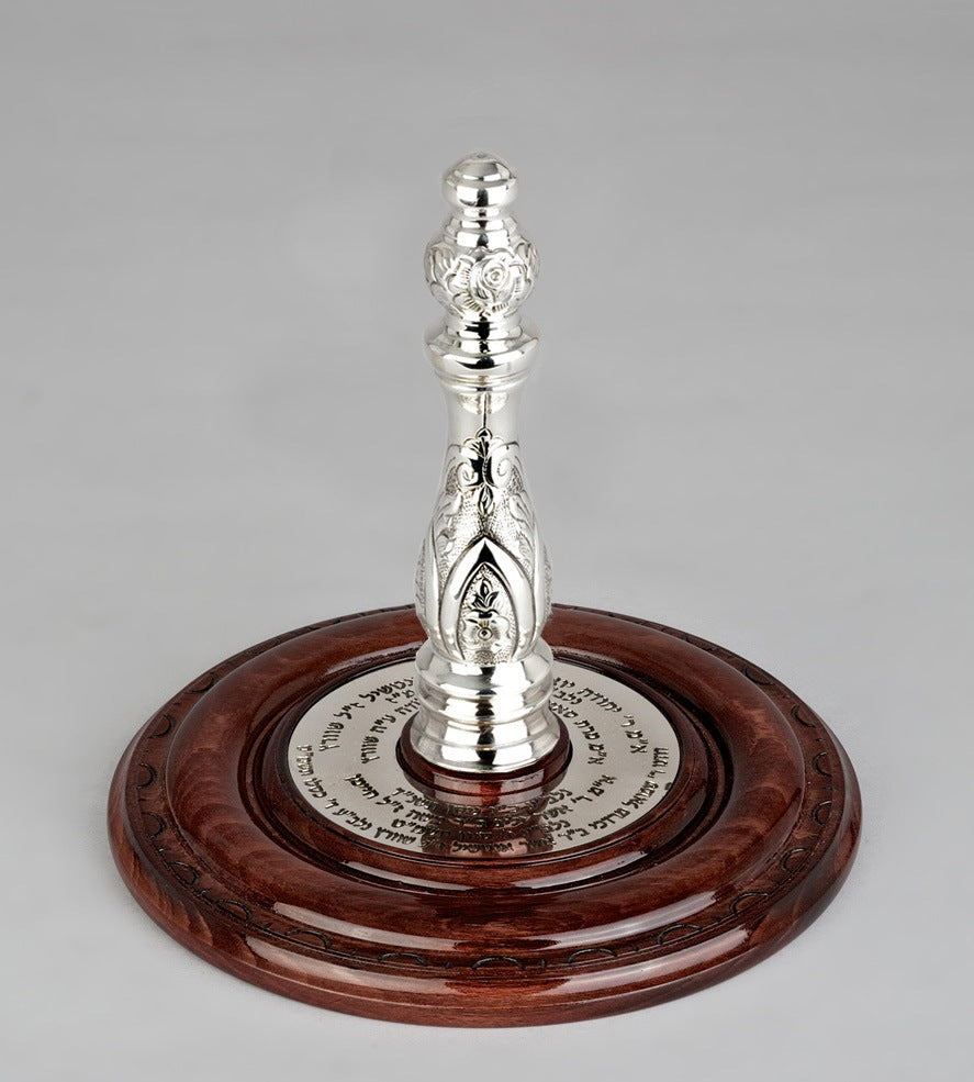 Wood With Silver Crown Etz Chaim Torah Rollers #25-55