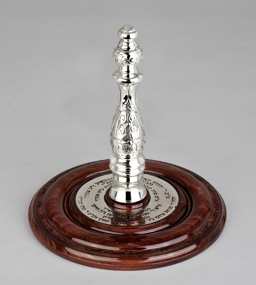 Wood With Silver Crown Etz Chaim Torah Rollers #25-55