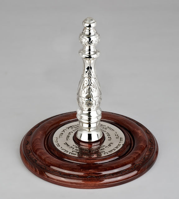 Wood With Silver Crown Etz Chaim Torah Rollers #25-55