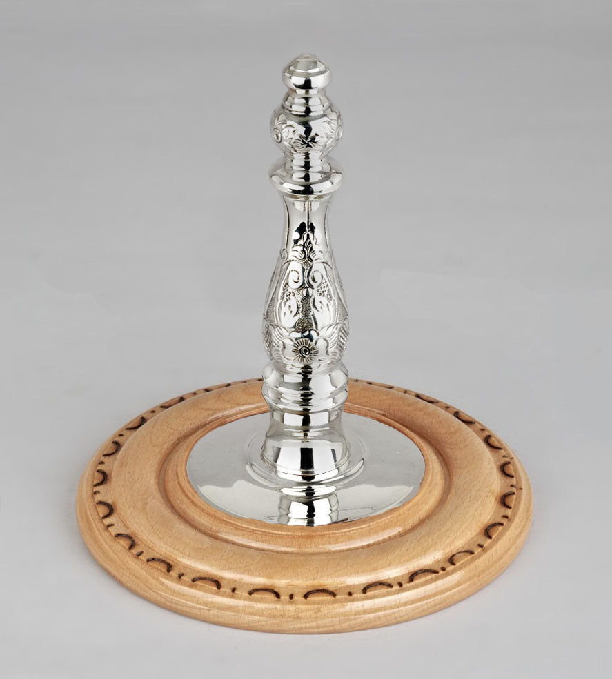Wood With Silver Crown Etz Chaim Torah Rollers #25-55