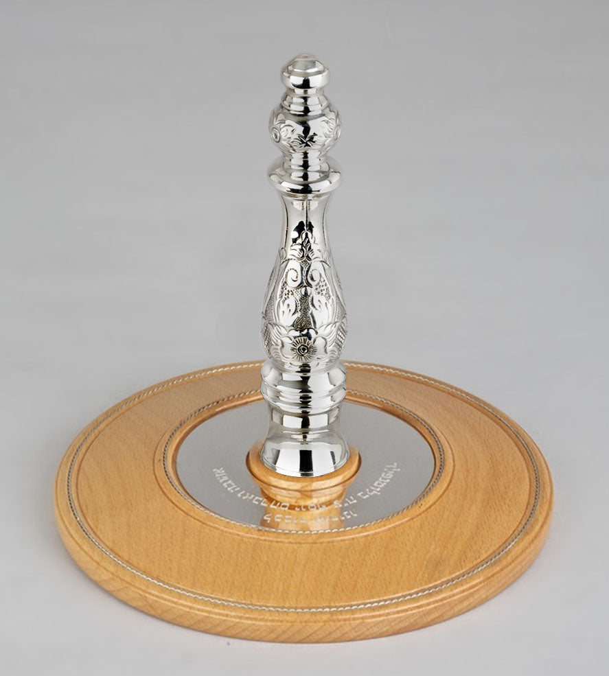 Wood & Silver Etz Chaim Torah Rollers #31-71
