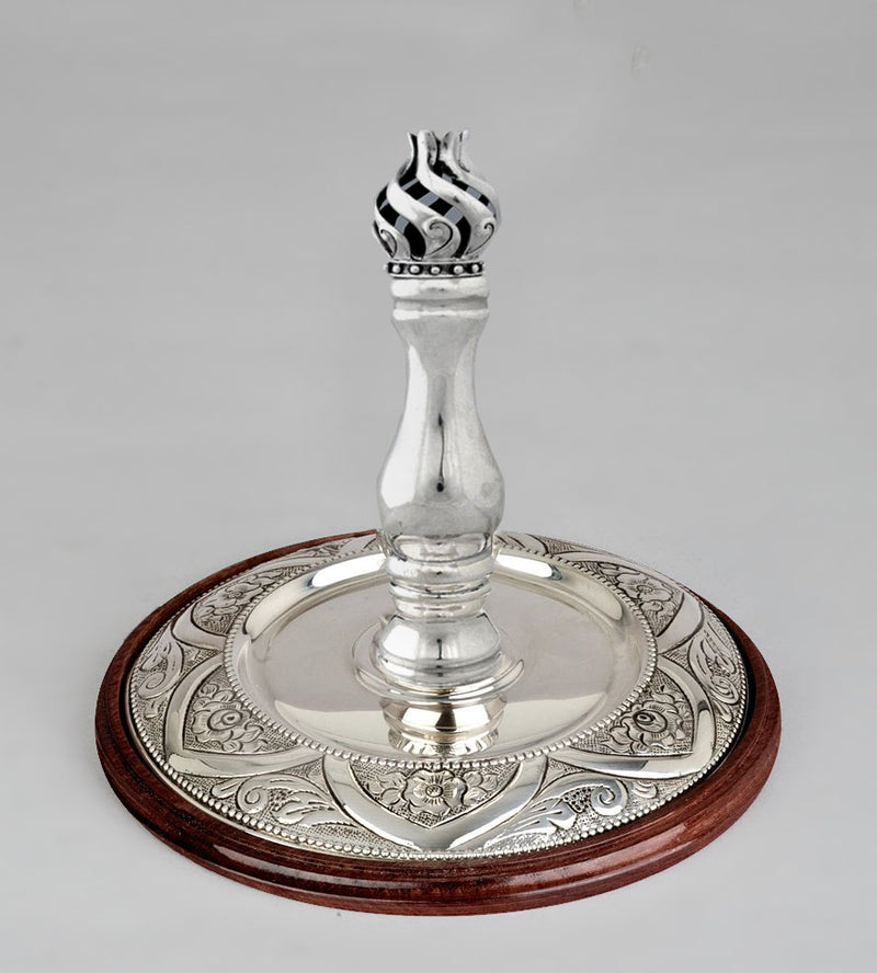 Wood & Silver Etz Chaim Torah Rollers #341-392