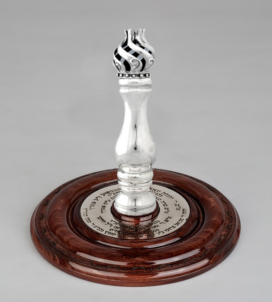 Wood With Silver Crown Etz Chaim Torah Rollers #25-55