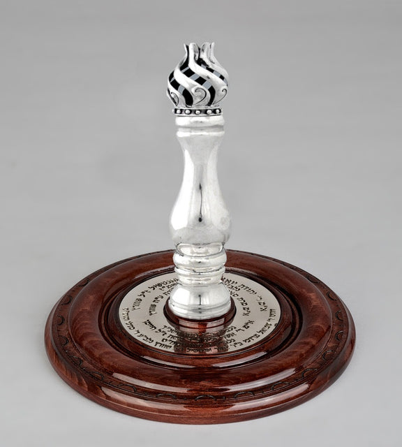 Wood With Silver Crown Etz Chaim Torah Rollers #25-55