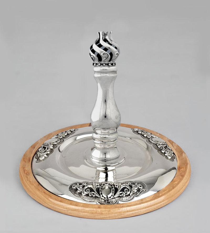 Wood & Silver Etz Chaim Torah Rollers #541-592