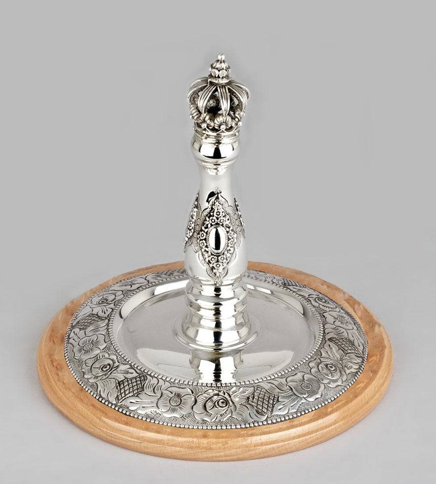 Wood & Silver Etz Chaim Torah Rollers #241-292