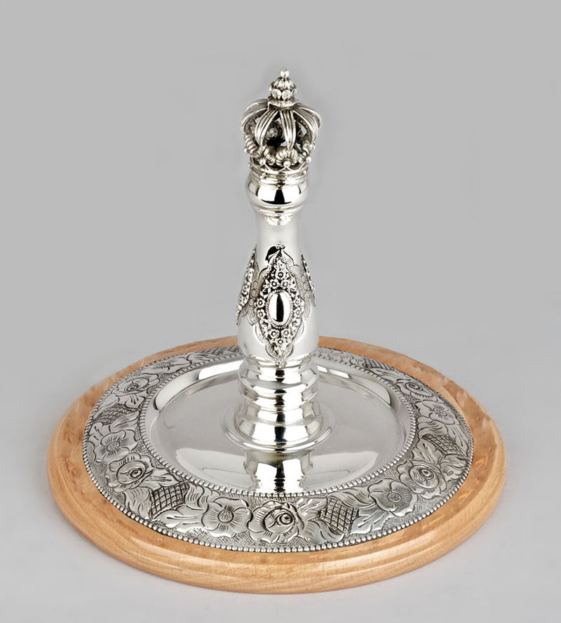 Wood & Silver Etz Chaim Torah Rollers #241-292