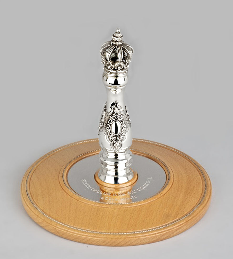 Wood & Silver Etz Chaim Torah Rollers #31-71