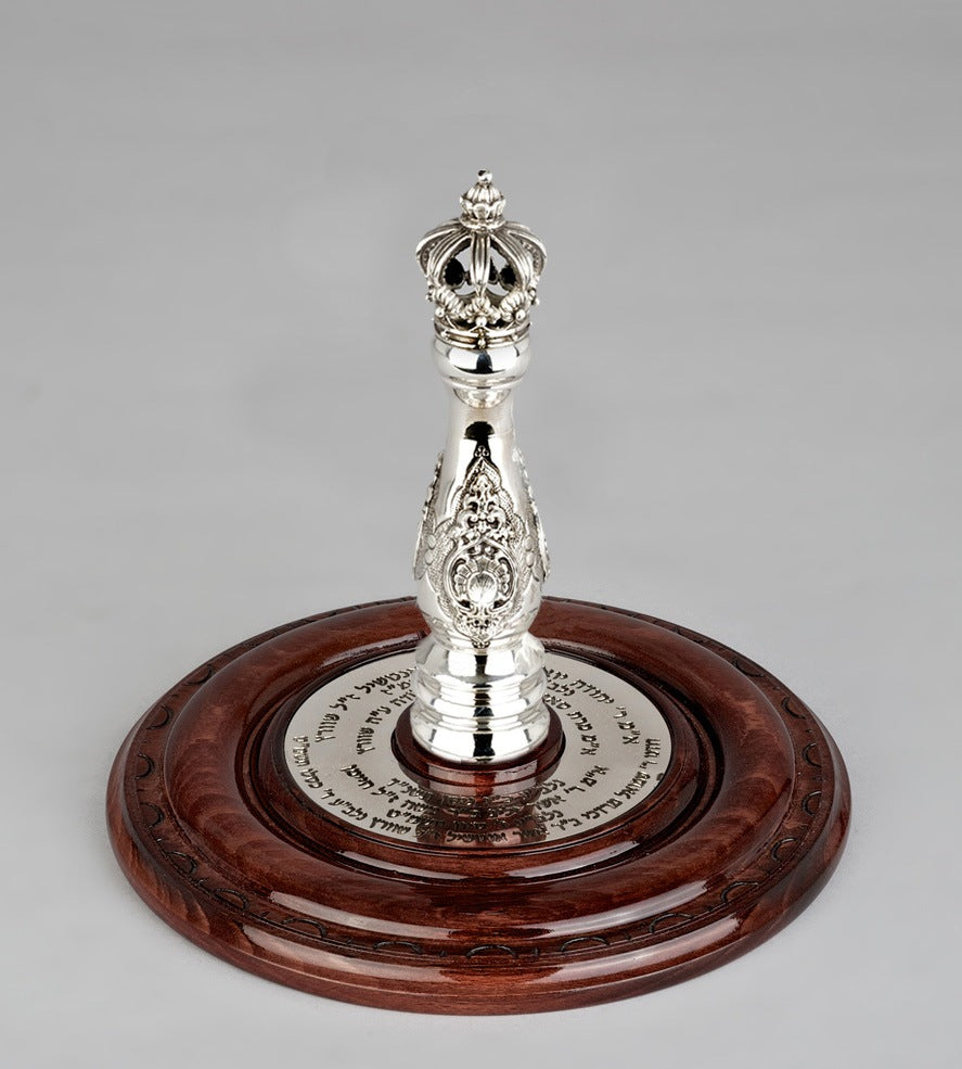 Wood With Silver Crown Etz Chaim Torah Rollers #25-55