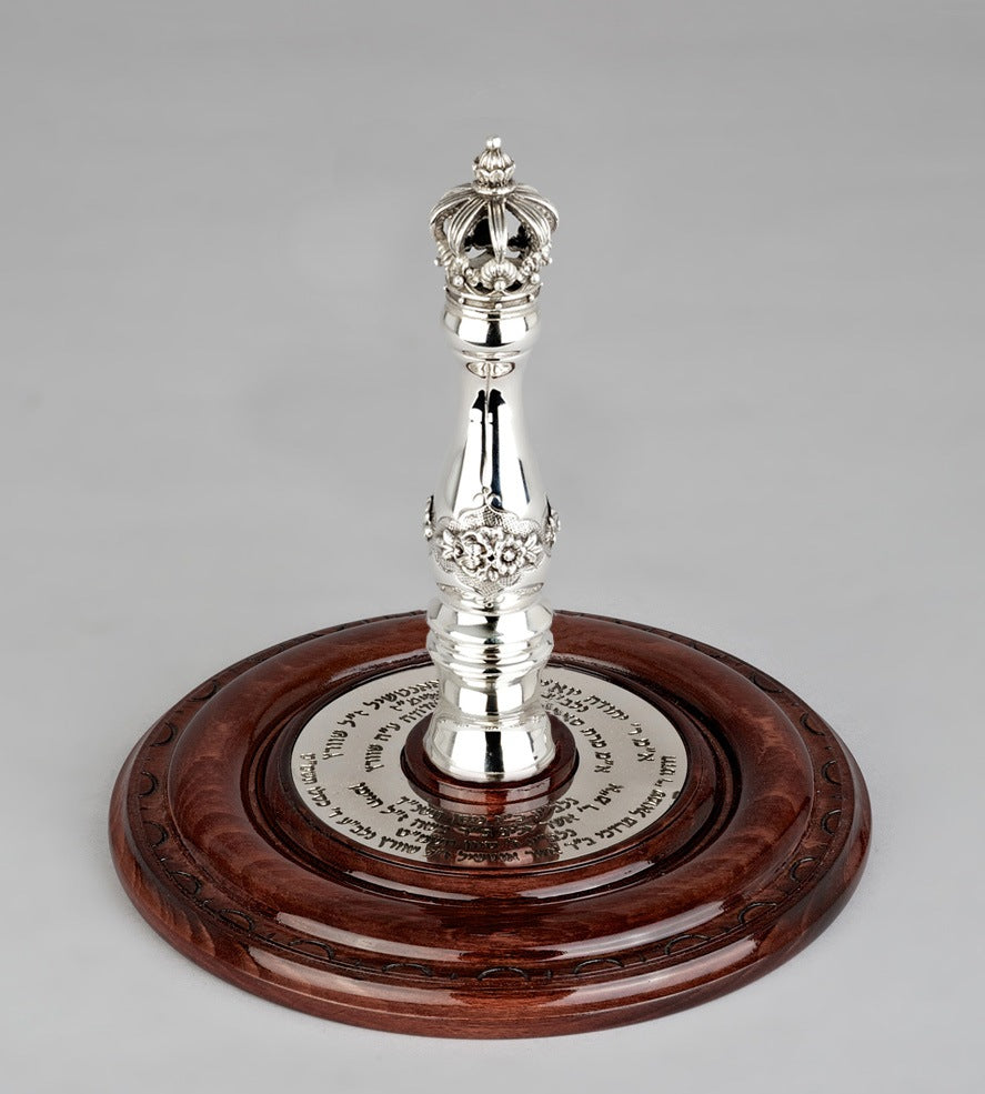 Wood With Silver Crown Etz Chaim Torah Rollers #25-55